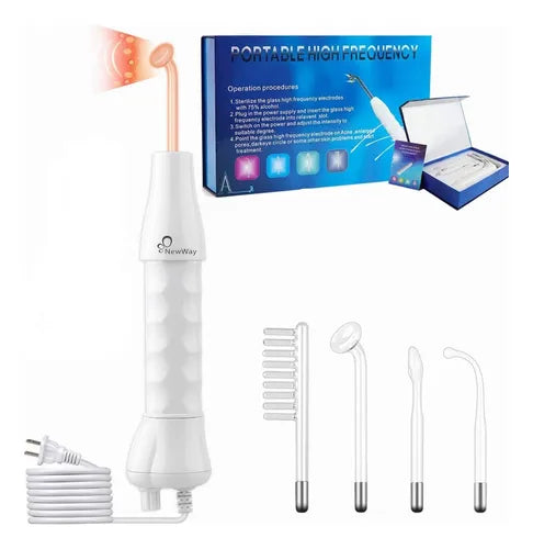 FacePro | Alta Frecuencia 4 en 1 - Tratamiento Profesional en Casa + 🎁 2 Ebook's de uso (Piel & Cabello)